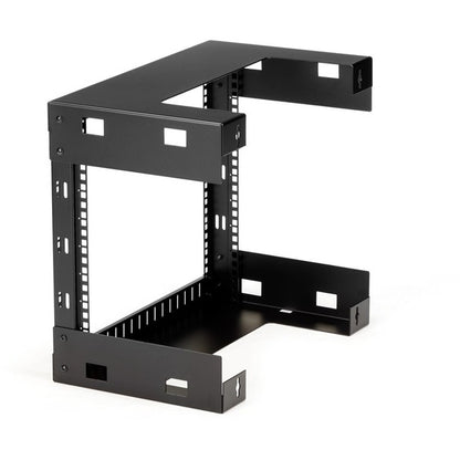 StarTech.com 8U 19" Wall Mount Network Rack, 12" Deep 2 Post Open Frame Server Room Rack for Data/AV/IT/Computer Equipment/Patch Panel with Cage Nuts &amp; Screws 135lb Weight Capacity, Black