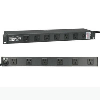 Tripp Lite Power Strip Rackmount Metal 120V 5-15R Right Angle 12 Outlet 1U