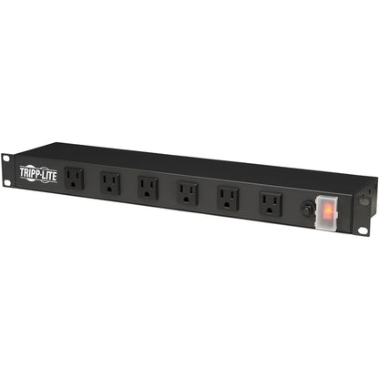 Tripp Lite Power Strip Rackmount Metal 120V 5-15R Right Angle 12 Outlet 1U