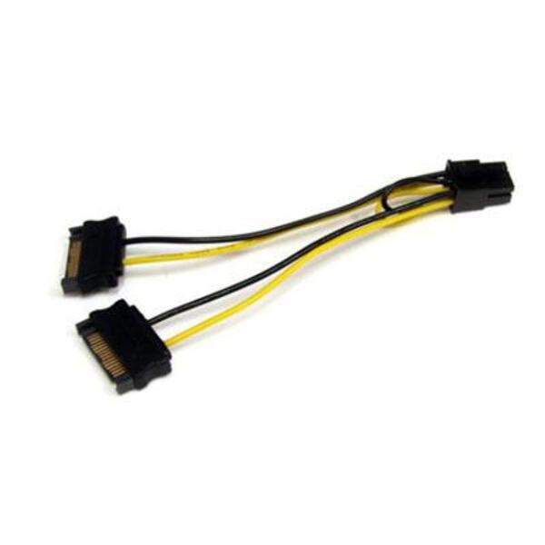 StarTech.com 6in SATA Power to 6 Pin PCI Express Video Card Power Cable Adapter