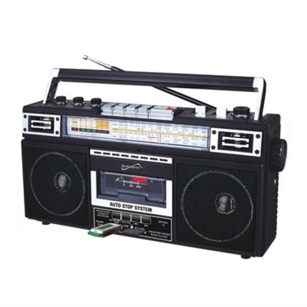 Supersonic 4 Band Radio &amp; Cassette Player + Cassette To Mp3 Converter &amp; Bluetooth