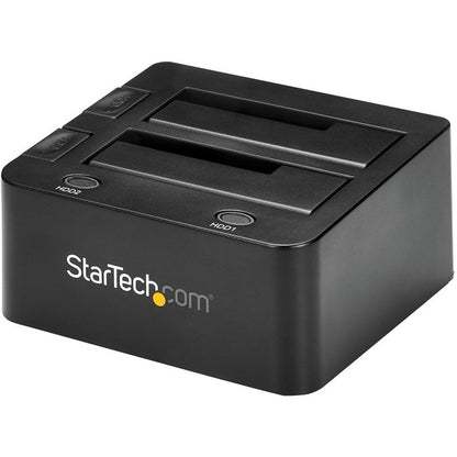 StarTech.com Dual-Bay USB 3.0 to SATA Hard Drive Docking Station, 2.5/3.5" SATA I/II/III, SSD/HDD Dock, USB Hard Drive Bay, Top-Loading