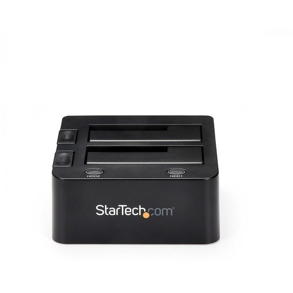 StarTech.com Dual-Bay USB 3.0 to SATA Hard Drive Docking Station, 2.5/3.5" SATA I/II/III, SSD/HDD Dock, USB Hard Drive Bay, Top-Loading