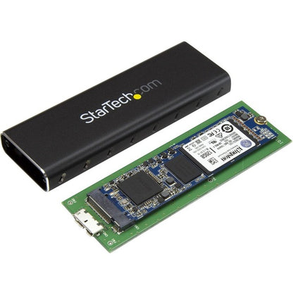 StarTech.com M.2 SSD Enclosure for M.2 SATA SSDs - USB 3.0 (5Gbps) with UASP - External M.2 SSD Enclosure - Aluminum