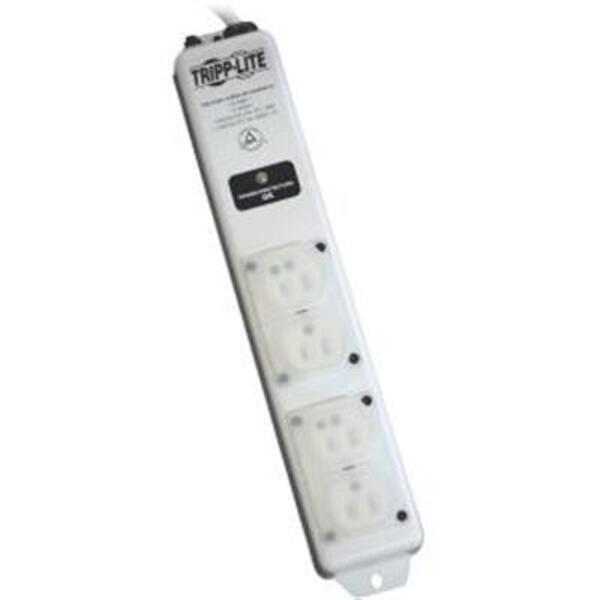 Tripp Lite Safe-IT Surge Protector Power Strip Hospital Medical Antimicrobial 4 Outlet 6' Cord