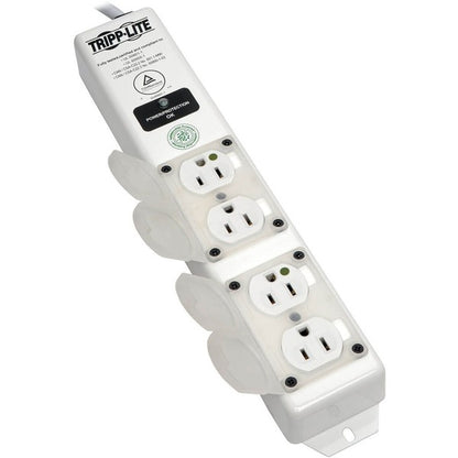 Tripp Lite Safe-IT Surge Protector Power Strip Hospital Medical Antimicrobial 4 Outlet 6' Cord