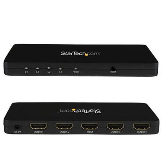 StarTech.com 4K HDMI Splitter - 4k 30Hz - 4 Port - Aluminum - Backward Compatible - HDMI Multi Port - HDMI Hub