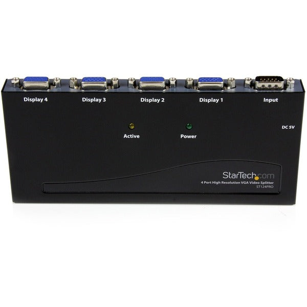 StarTech.com StarTech.com 4 Port High Resolution VGA Video Splitter - 300 MHz - VideoView Pro 47 Port High Resolution 300 MHz Video Splitter - Video splitter - 4 ports