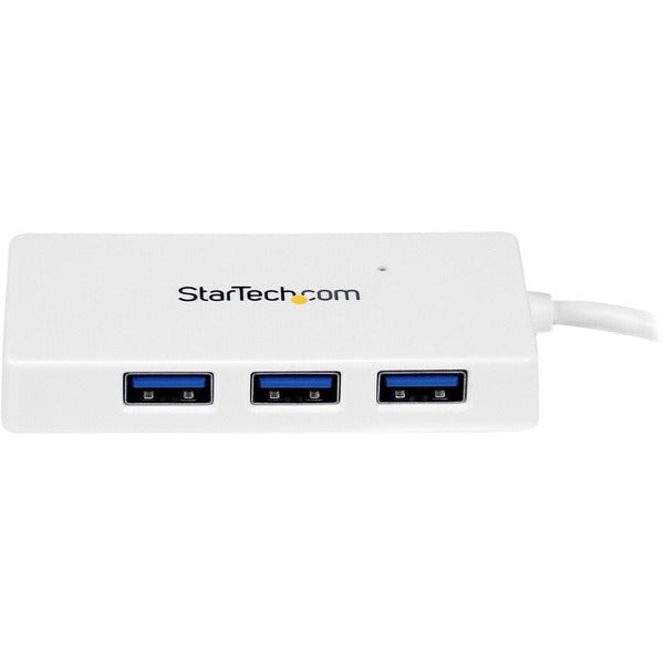 StarTech.com Portable 4 Port SuperSpeed Mini USB 3.0 Hub - White