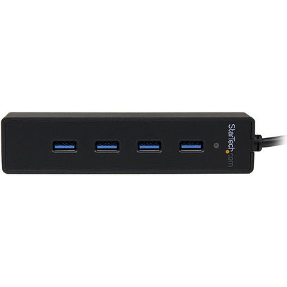 StarTech.com 4 Port Portable SuperSpeed USB 3.0 Hub with Built-in Cable