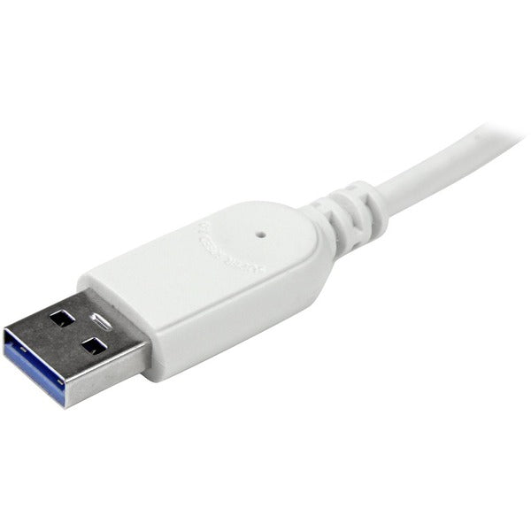 StarTech.com 7 Port Compact USB 3.0 Hub with Built-in Cable - Aluminum USB Hub - Silver