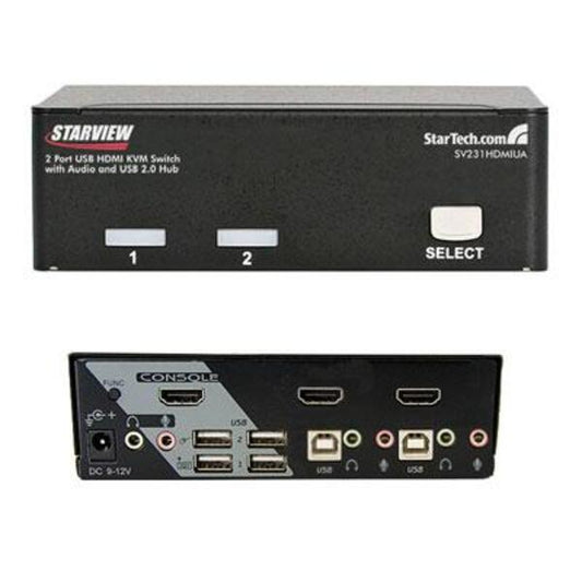 StarTech.com 2 Port USB HDMI KVM Switch w/ Audio &amp; USB 2.0 Hub