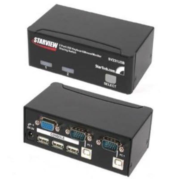 StarTech.com 2 Port Professional USB KVM Switch Kit with Cables