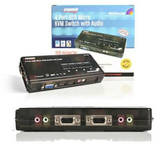 StarTech.com StarTech.com SV411KUSB - KVM / audio switch - USB - 4 ports - 1 local user