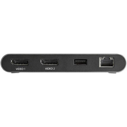 StarTech.com Thunderbolt 3 Mini Dock - Portable Dual Monitor TB3 Docking Station DisplayPort 4K 60Hz - 1x USB-A, GbE - 28cm (11") Cable