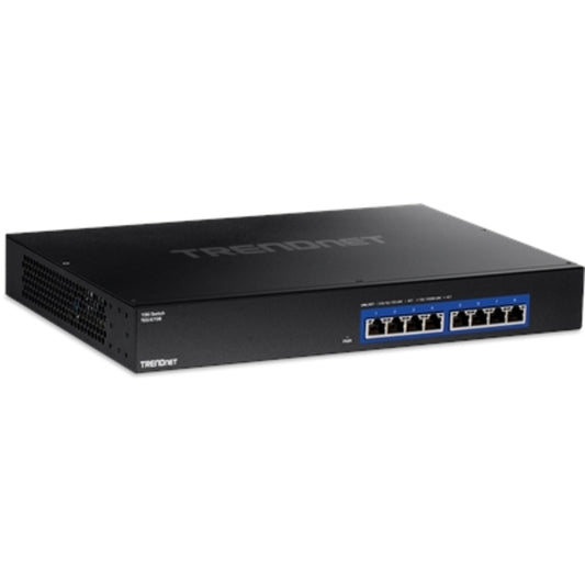 TRENDnet 8-Port 10G Switch, 8 x 10G RJ-45 Ports, 160Gbps Switching Capacity Rack mountable, 10 Gigabit Network Connections, Lifetime Protection, Black, TEG-S708