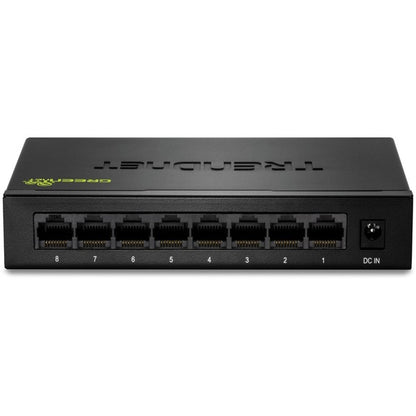 TRENDnet 8-Port Gigabit GREENnet Switch, Ethernet Network Switch, 8 x 10-100-1000 Mbps Gigabit Ethernet Ports, 16 Gbps Switching Capacity, Metal, Lifetime Protection, Black, TEG-S82G