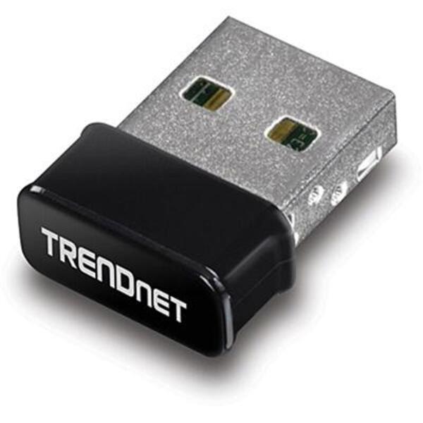 TRENDnet Micro AC1200 Wireless USB Adapter, Dual Band Support For 2.4GHz And 5GHz, WiFi AC1200 MU-MIMO Adapter, WPA2 Encrpytion, Easy Setup, Supports Windows And Mac, Black, TEW-808UBM