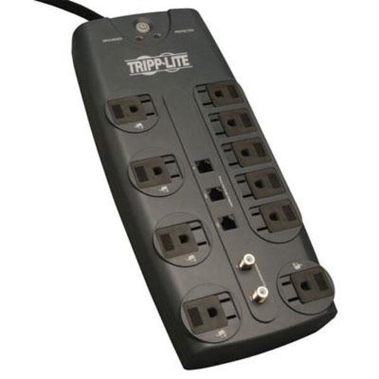 Tripp Lite Surge Protector 120V 10 Outlet RJ11 Coax 8' Cord 3345 Joule