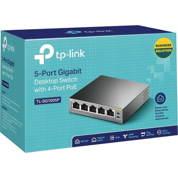 TP-Link TL-SG1005P - 5-Port Gigabit PoE Switch - Limited Lifetime Protection