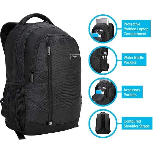 Targus Sport TSB89104US Carrying Case (Backpack) for 15.6" Notebook - Black