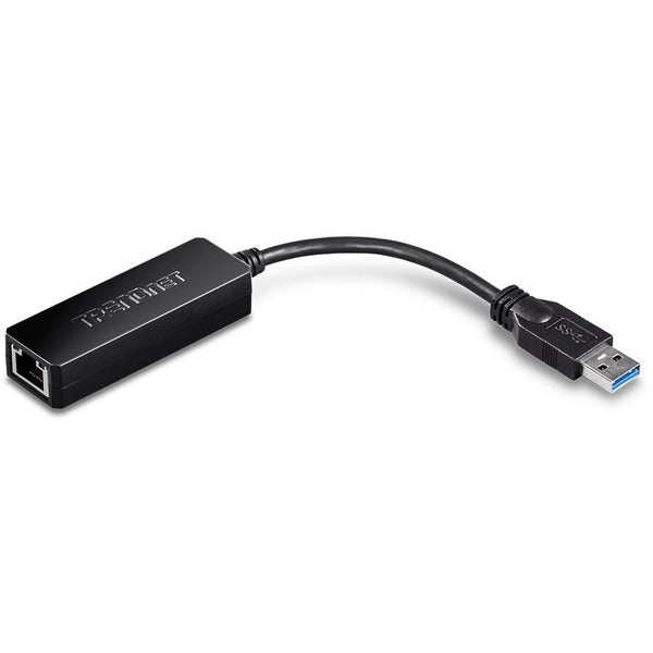 TRENDnet USB 3.0 To Gigabit Ethernet Adapter, Full Duplex 2Gbps Ethernet Speeds, Up To 1Gbps, USB-A, Windows &amp; Mac Compatibility, USB Powered, Simple Setup, Black, TU3-ETG