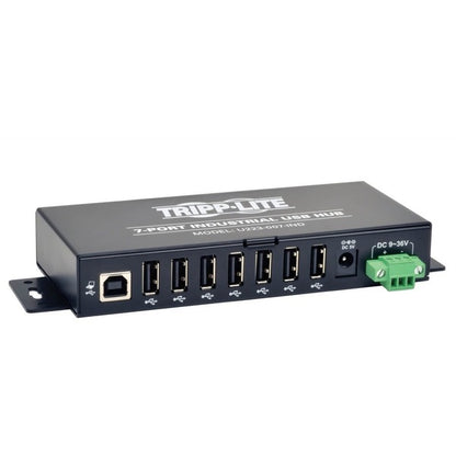 Tripp Lite 7-Port Rugged Industrial USB 2.0 Hi-Speed Hub w 15KV ESD Immunity Metal Mountable