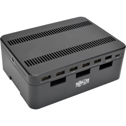 Tripp Lite 7-Port USB Charging Station Hub Quick Charge 3.0, USB-C, Storage