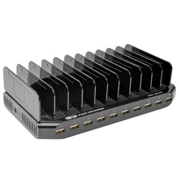 Tripp Lite 10-Port USB Charging Station Hub w Adjustable Storage Tablet / Smartphone / iPad / Iphone 5V 21A 105W