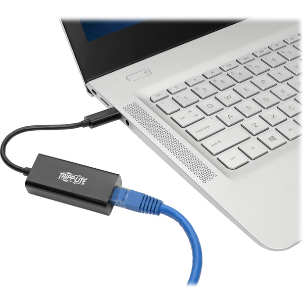 Tripp Lite USB C to Gigabit Ethernet Adapter USB Type C to Gbe 10/100/1000 Thunderbolt 3 Compatible Black