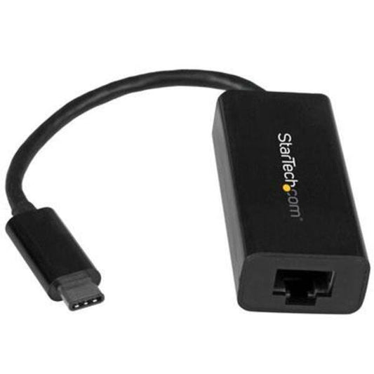 StarTech.com USB C to Gigabit Ethernet Adapter - Thunderbolt 3 - 10/100/1000Mbps - Black