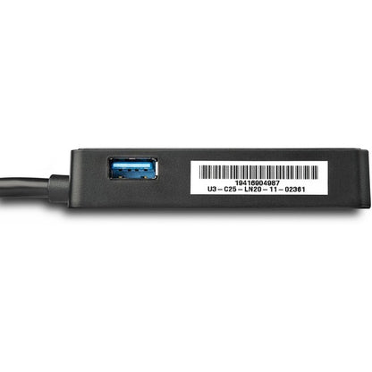 StarTech.com USB 3.0 to Gigabit Ethernet Adapter NIC w/ USB Port - Black