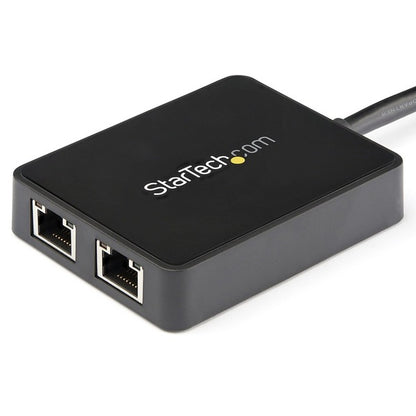 StarTech.com USB 3.0 to Dual Port Gigabit Ethernet Adapter NIC w/ USB Port