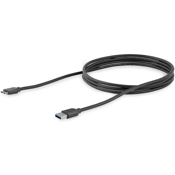 StarTech.com 2m (6ft) Slim SuperSpeed USB 3.0 A to Micro B Cable - M/M