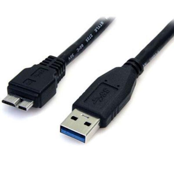 StarTech.com 0.5m (1.5ft) Black SuperSpeed USB 3.0 Cable A to Micro B - M/M