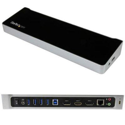 StarTech.com USB 3.0 Triple Monitor Docking Station - Compatible with Windows / macOS - Supports Three Displays - 2 x DisplayPort and HDMI or 4K Ultra HD on a Single Monitor - USB3DOCKH2DP