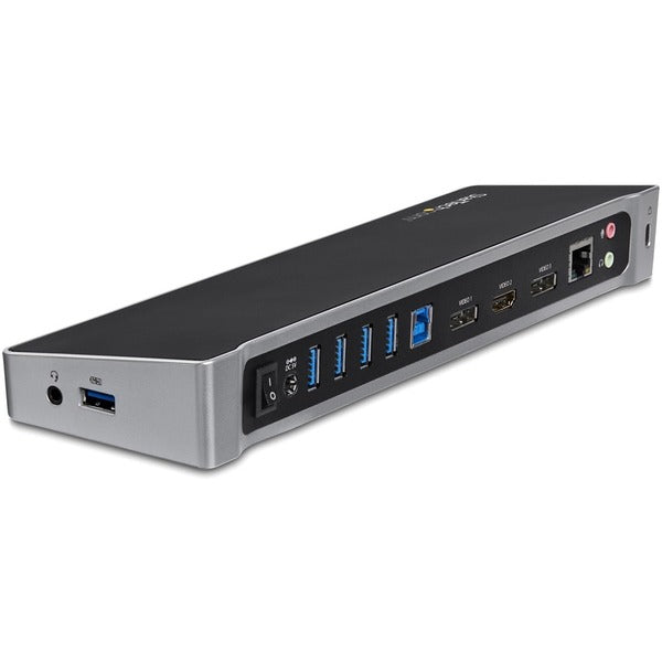 StarTech.com USB 3.0 Triple Monitor Docking Station - Compatible with Windows / macOS - Supports Three Displays - 2 x DisplayPort and HDMI or 4K Ultra HD on a Single Monitor - USB3DOCKH2DP