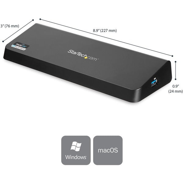 StarTech.com USB 3.0 Docking Station - Windows / macOS Compatible - Supports Dual Displays, HDMI / DisplayPort or 4K Ultra HD on a Single Monitor - USB3DOCKHDPC