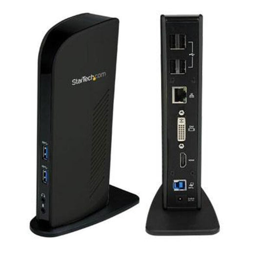 StarTech.com USB 3.0 Docking Station - Compatible with Windows / macOS - Supports Dual Displays - HDMI and DVI - DVI to VGA Adapter Included - USB3SDOCKHD