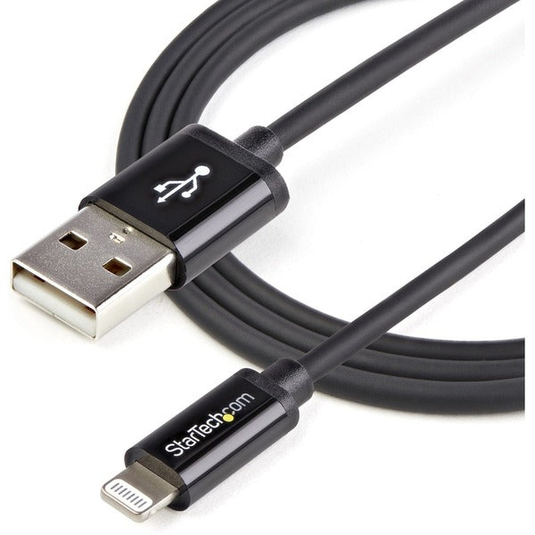 StarTech.com 1m (3ft) Black Apple 8-pin Lightning Connector to USB Cable for iPhone / iPod / iPad