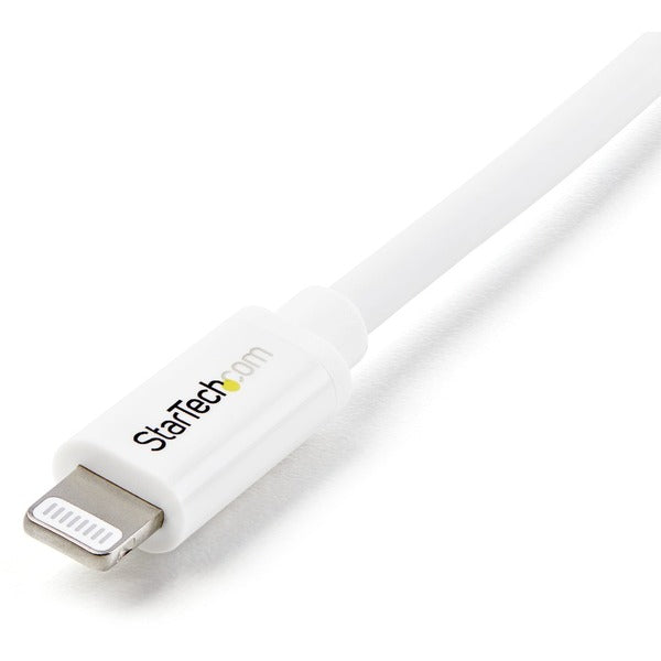 StarTech.com 2m (6ft) Long White Apple 8-pin Lightning Connector to USB Cable for iPhone / iPod / iPad