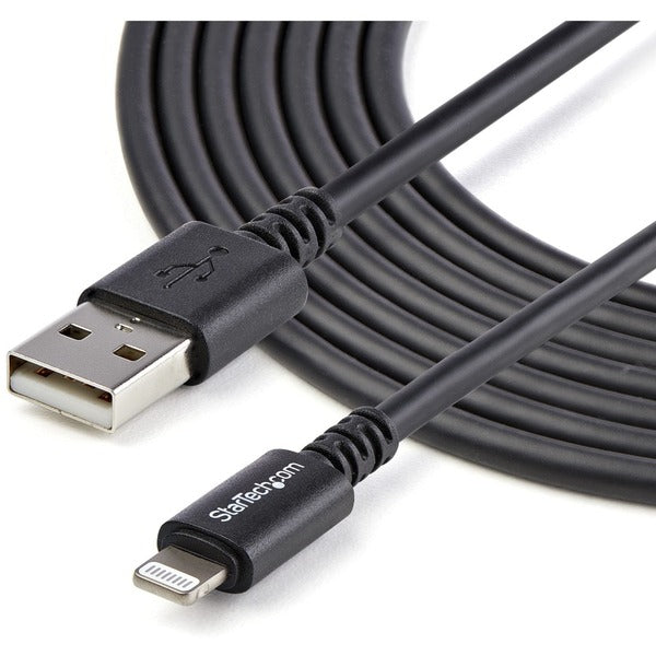 StarTech.com 3m (10ft) Long Black Apple 8-pin Lightning Connector to USB Cable for iPhone / iPod / iPad