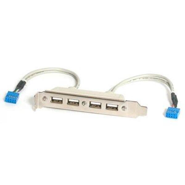 StarTech.com StarTech.com 4 Port USB A Female Slot Plate Adapter - USB panel - 4 pin USB Type A (F)