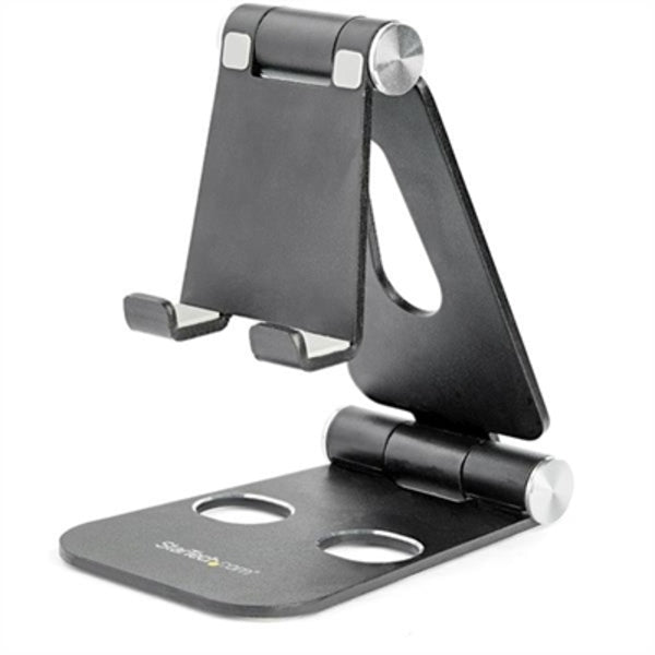 StarTech.com Phone and Tablet Stand - Foldable Universal Mobile Device Holder - Smartphones/Tablets - Adjustable Cell Phone Stand for Desk