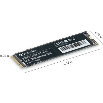 Verbatim Vi560 256 GB Solid State Drive - M.2 2280 Internal - SATA (SATA/600)