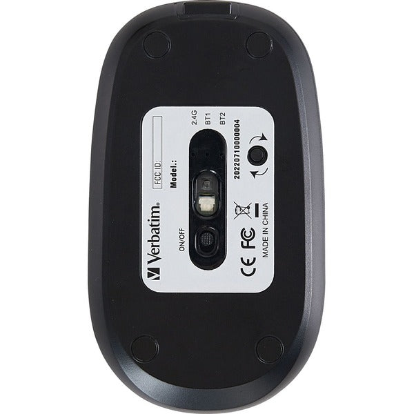 Verbatim Multi-Device Wireless Rechargeable Optical Mouse - Black