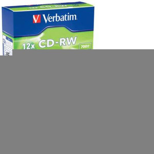 Verbatim CD-RW 700MB 4X-12X High Speed with Branded Surface - 10pk Slim Case