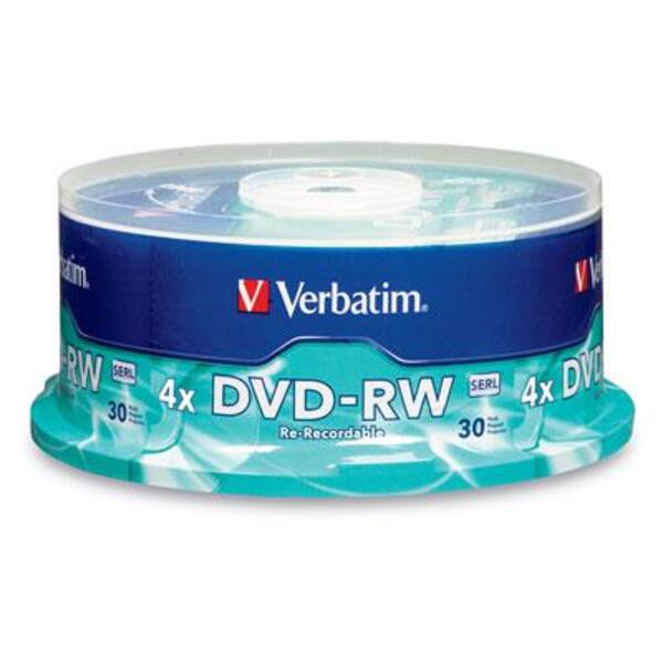 Verbatim DVD-RW 4.7GB 4X with Branded Surface - 30pk Spindle