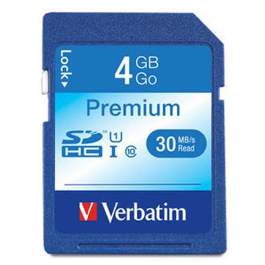 Verbatim 4GB Premium SDHC Memory Card, UHS-I Class 10