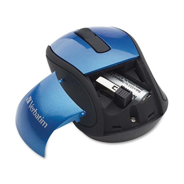 Verbatim Wireless Mini Travel Optical Mouse - Blue